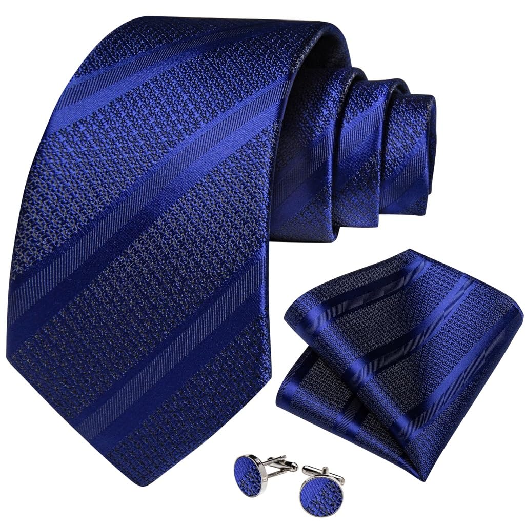 Krawaty męskie, Jedwabne krawaty w paski dla mężczyzn 8 cm, ślubne, formalne, biznesowe, krawat poliestrowy, prezent