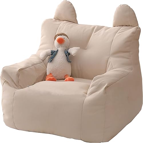 Tan cómodas como las sillas puff para niños pequeños, tan cómodas como una mecedora para niños pequeños, solo funda para puf (sherpa beige)