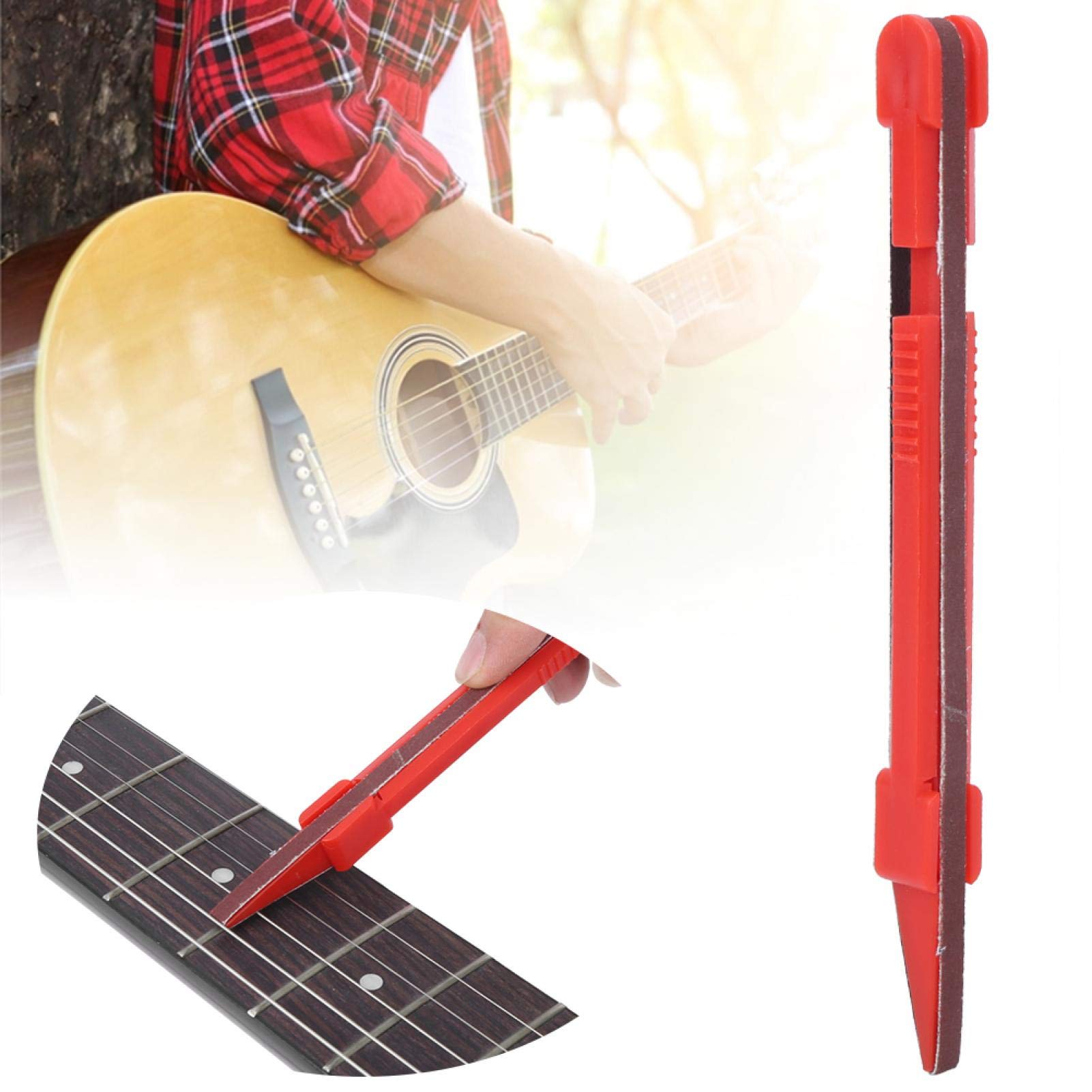 Stylo Ponçage Frettes Guitare - Outil Réparation Luthier - Rouge