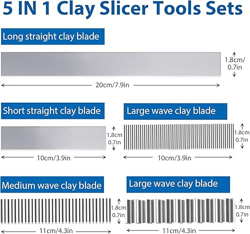 Miniatura 2 de Cortador de arcilla de polímero flexible de 45 piezas, cortadora de cuchilla, herramientas de corte para manualidades de bricolaje, moldear y