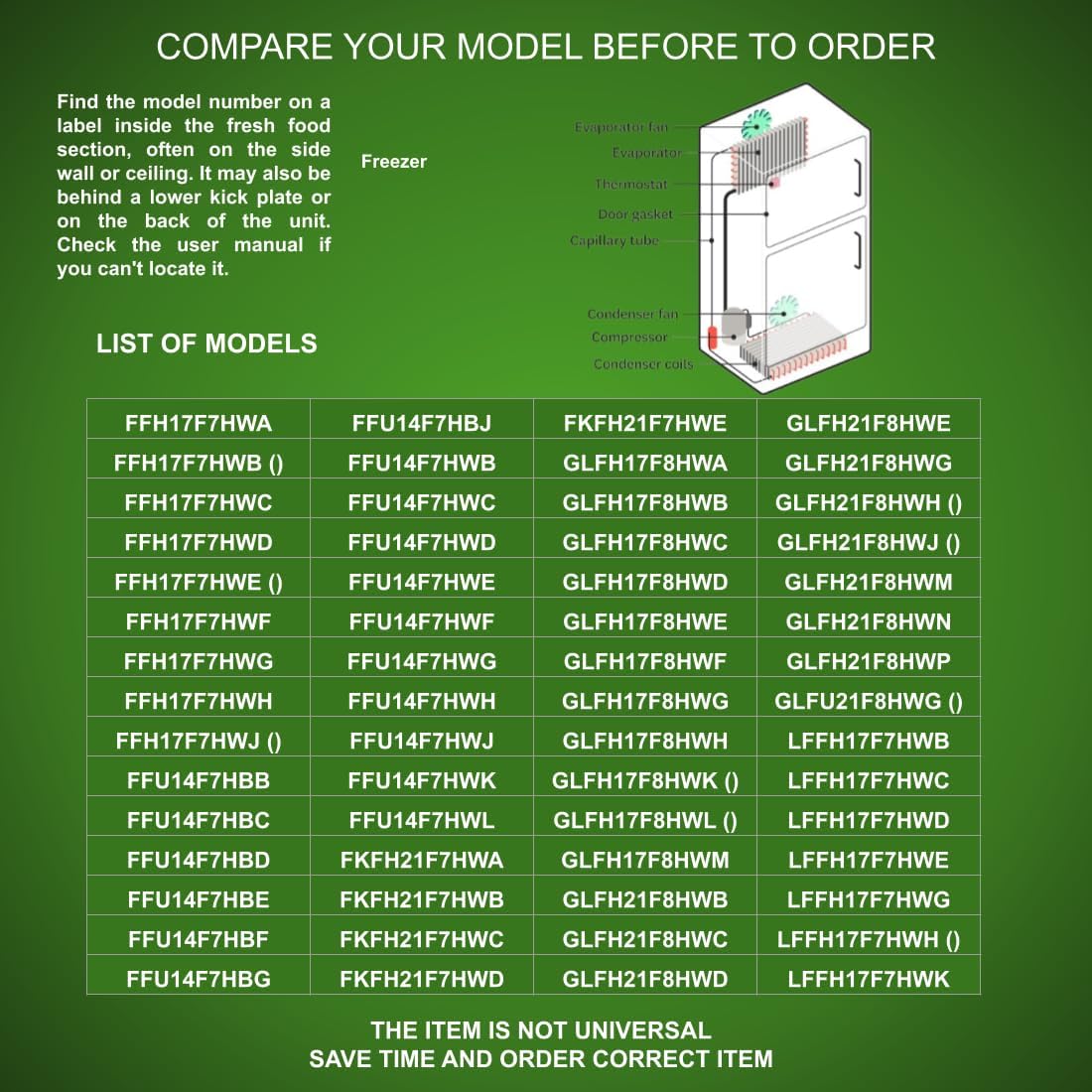 297366307, 297366309, 297366310 CKD366310X compatible with Frigidaire Freezer Main Control Board fits old model number 297366307, 297366309, 297366310