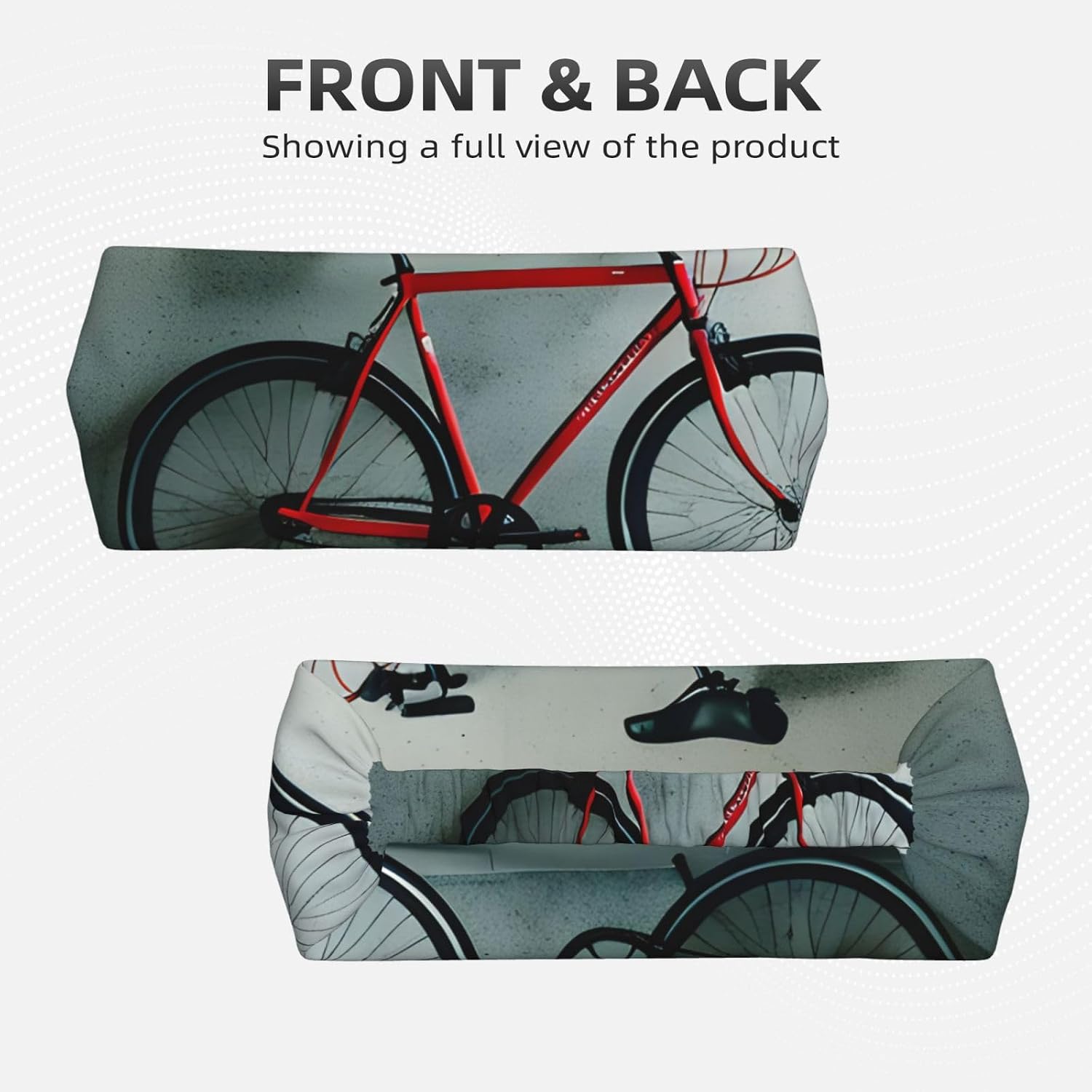 Retro Bicycle Pattern Print Ultra-Soft Elastic Headband Sports Running Gym Outdoor Activities Gifts Headwear