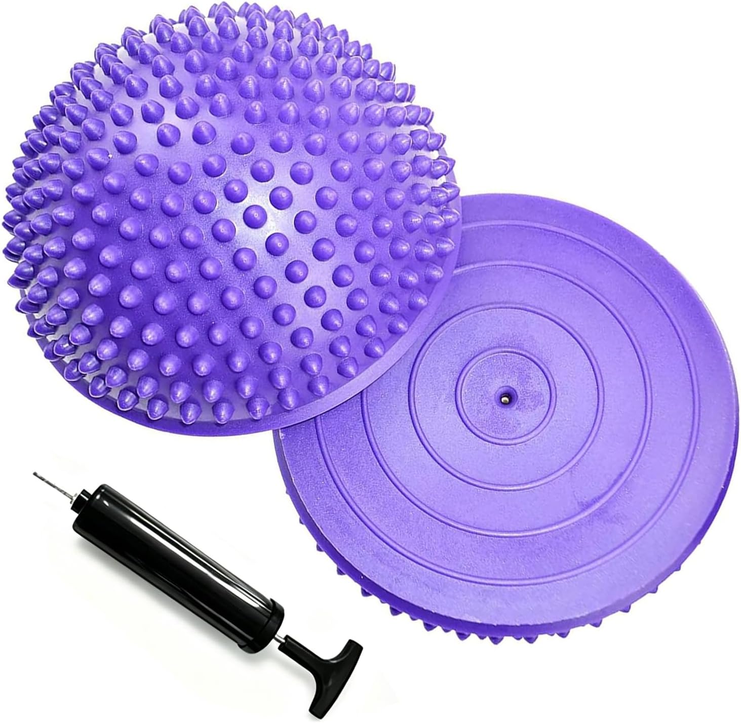 2PCS Hedgehog Balance Pods, Half Ball Balance Trainer with Pump | Foot Massage for Kids Adults, Stability Training, Physical Therapy, Yoga Gymnastics, Exercise Fitness