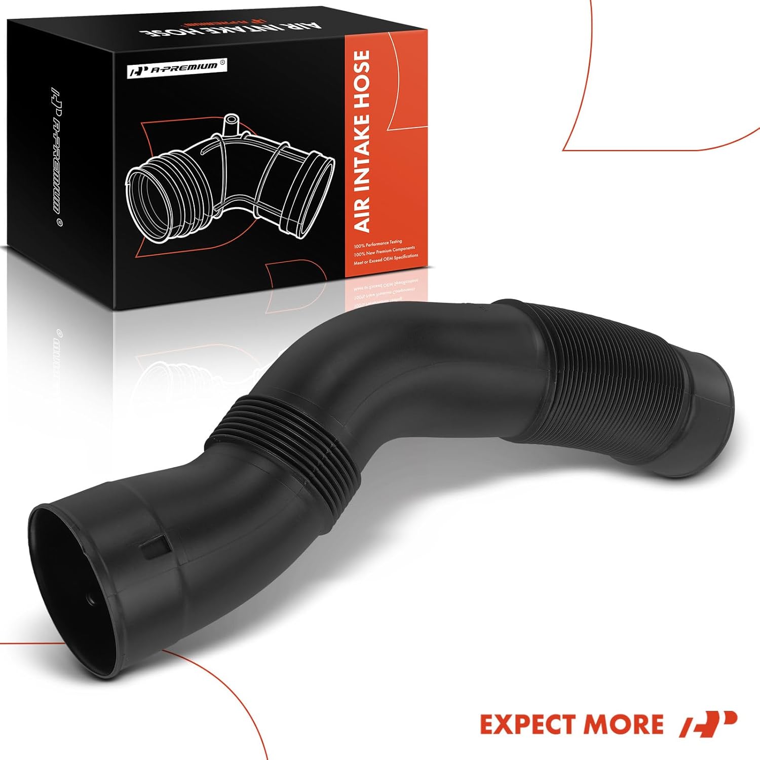 A-Premium Left Engine Air Clean Intake Tube Hose Compatible with Mercedes-Benz S420 1994-1995, S500 1994-1995, SL500 1994-1998, 400SE 1992, 400SEL 1993, 500SEL 1992-1993, 500SL 1990-1993