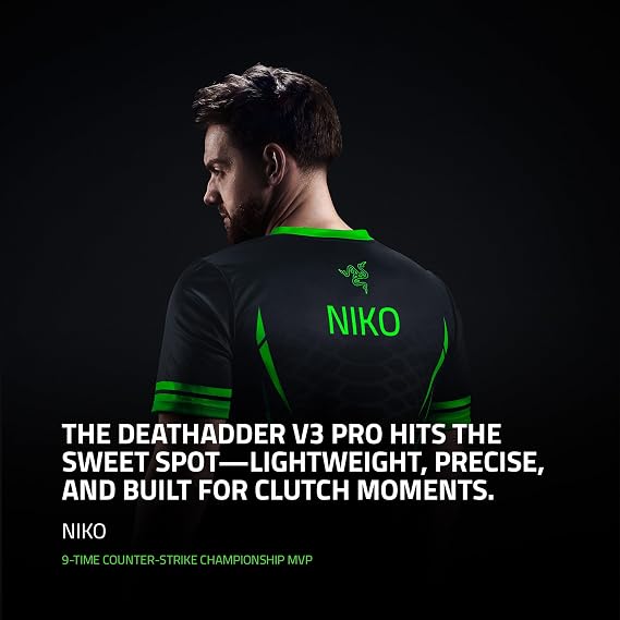Razer Death Adder V3 Pro - Ergonomik Kablosuz Oyun Faresi - Beyaz