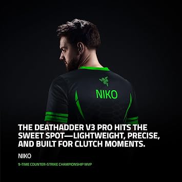 Razer Death Adder V3 Pro - Ergonomik Kablosuz Oyun Faresi - Beyaz
