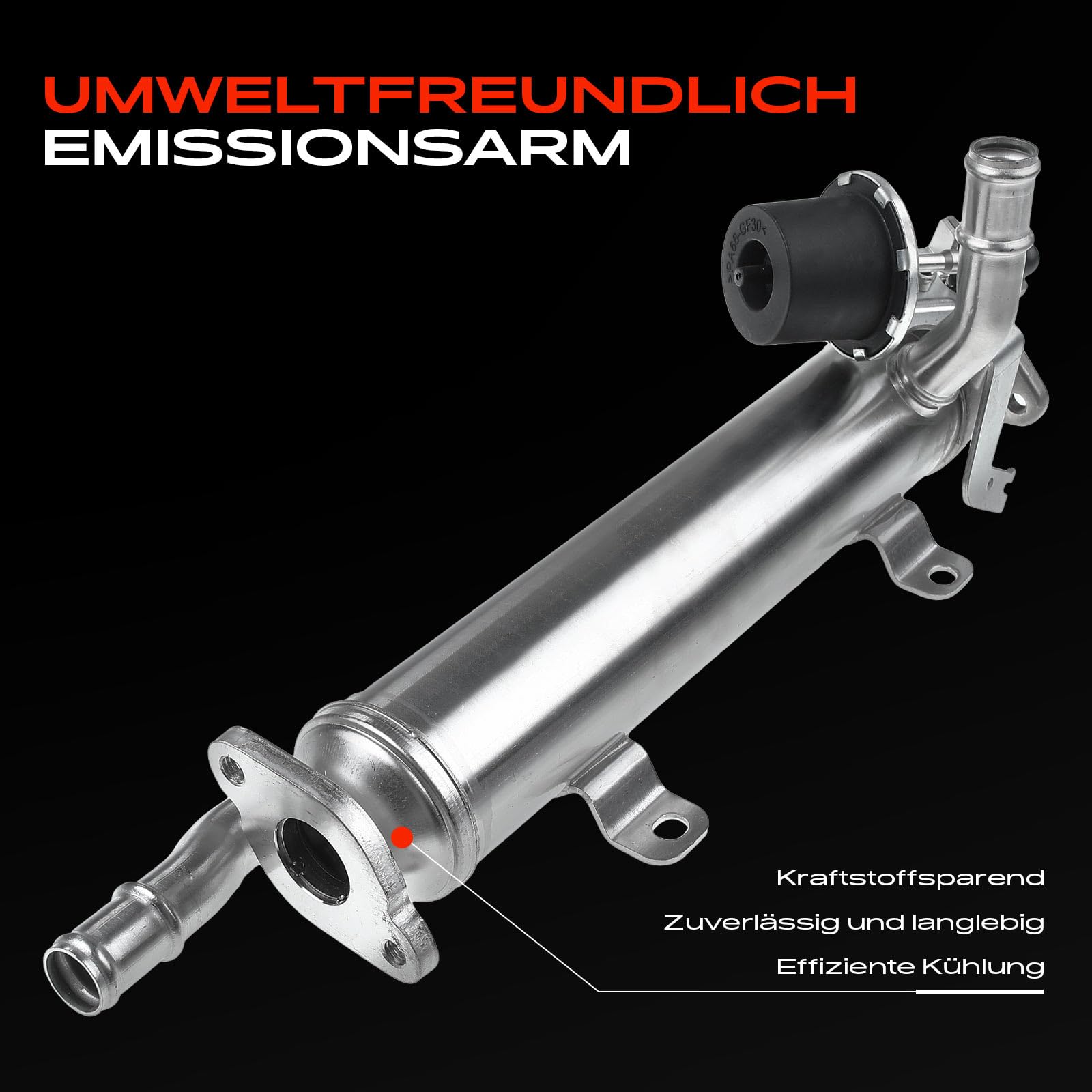 Frankberg Válvula EGR enfriador recirculación de gases de escape | 03L131512B; Compatible con: G.o.l.f V Variante 1K5, A3 Sportback 8PA, A3 Cabriolet 8P7, P.a.s.s.a.t Variante 365