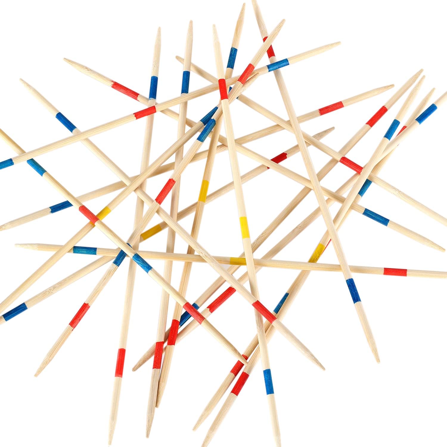 41 Piece 12 Inch Bamboo Pick Up Sticks Game Classic Table Game Fun Family Board Game Gift for Adults and Kids