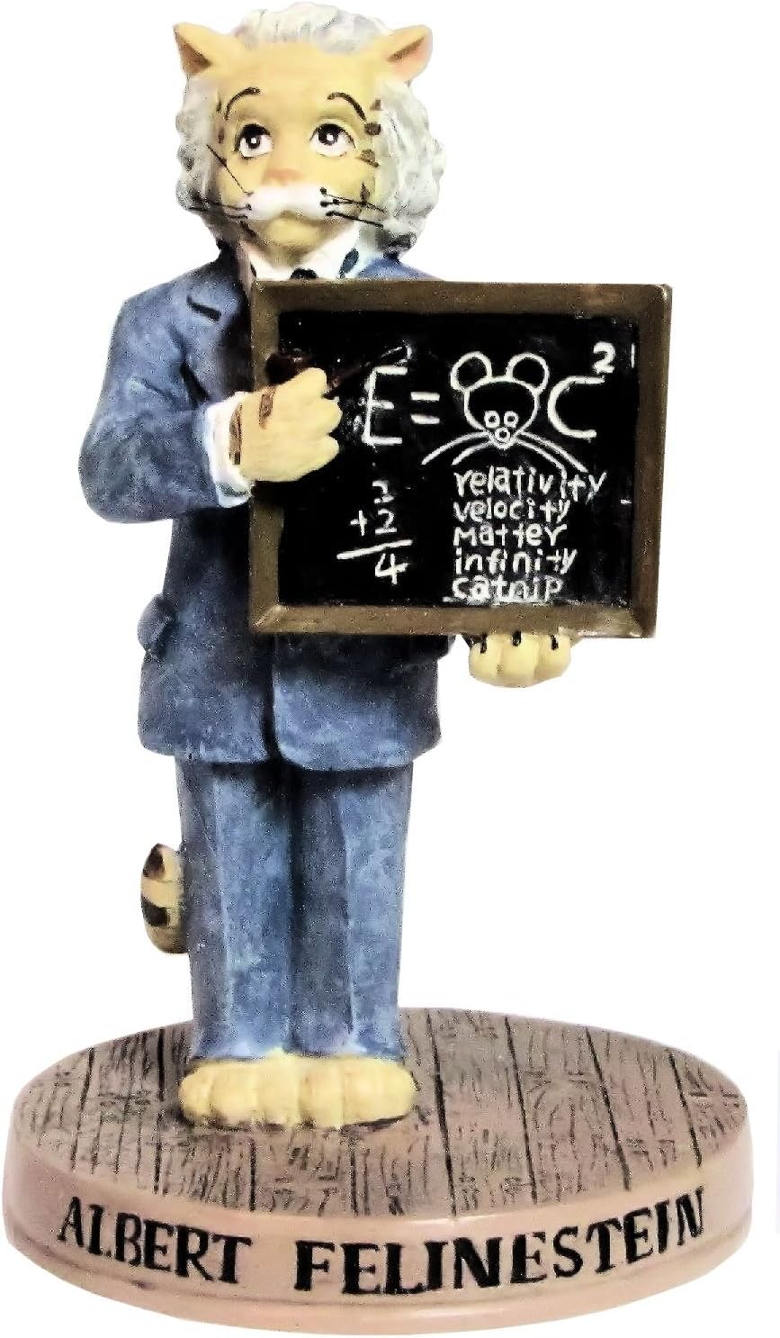 Cat Hall of Fame Albert Felinestein Figurine - 4" Tall