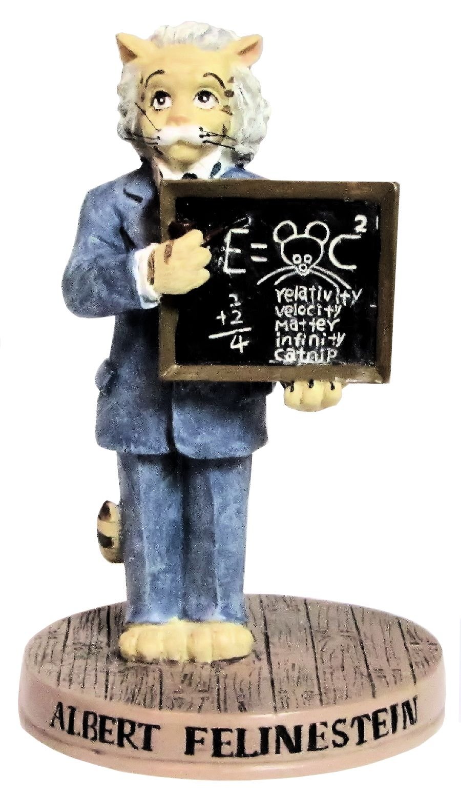 Cat Hall of Fame Albert Felinestein Figurine - 4" Tall