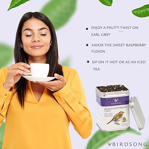 Vista 20 de Birdsong Rufous Pekoe - Té orgánico de Pekoe naranja de las Indias Orientales con malta, especias y notas de madera, té negro con cafeína dulce 100%