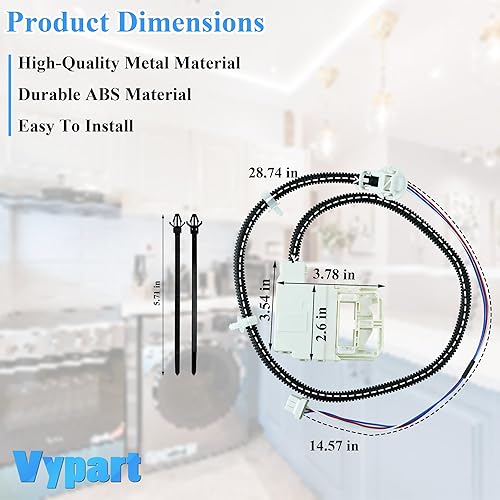Miniatura 2 de WH08X32657 WH08X37937 Bloqueo y arnés de la tapa de la lavadora - para GE Washer GTW220ACK7WW GTW720BSN1WS GTW335ASN2WW HTW240ASK6WS GTW465ASN9WW -