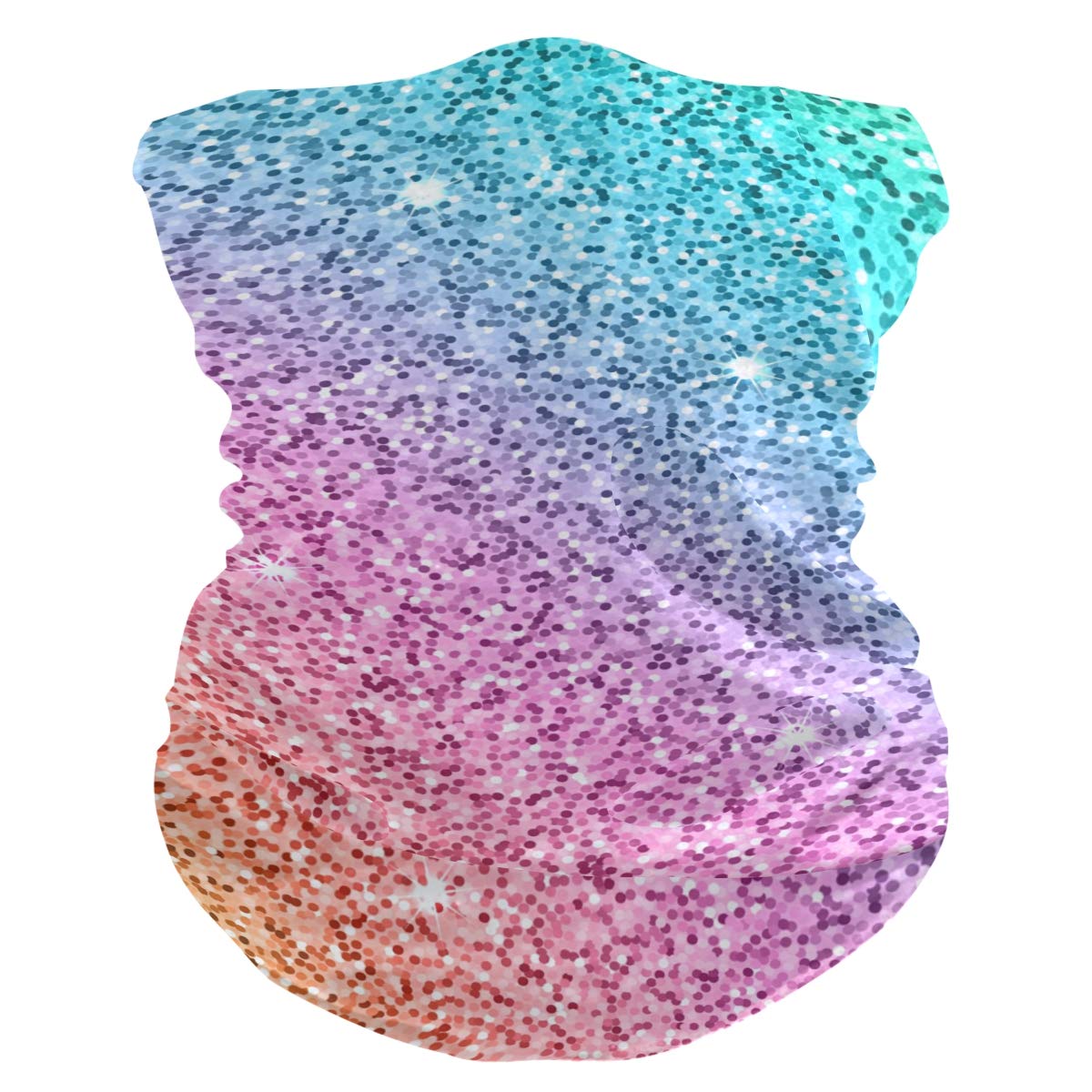 susiyo Shimmering Glitter Face Sun Dust Mask Bandanas Seamless Elastic Neck Gaiter Headwear Magic Scarf Headband Balaclave for Women Men Festivals Running Cycling Outdoor Sport