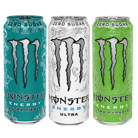 monster energy ultra zero sugar mixed case (500 ml x 12) with free sticker package – ultra zero ultra violet ultra paradise
