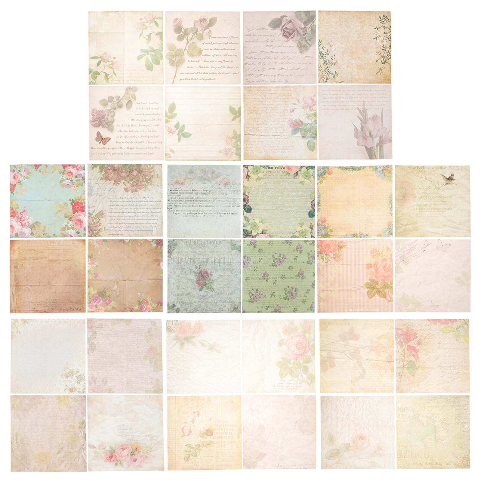 Papel para Álbumes de Recortes Vintage que No se Decolora para Conservar tus Diarios 8