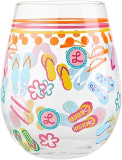 Enesco Designs by Lolita Flip Flops Too Stemless Wine Glass, 20 oz., Model: 6004353