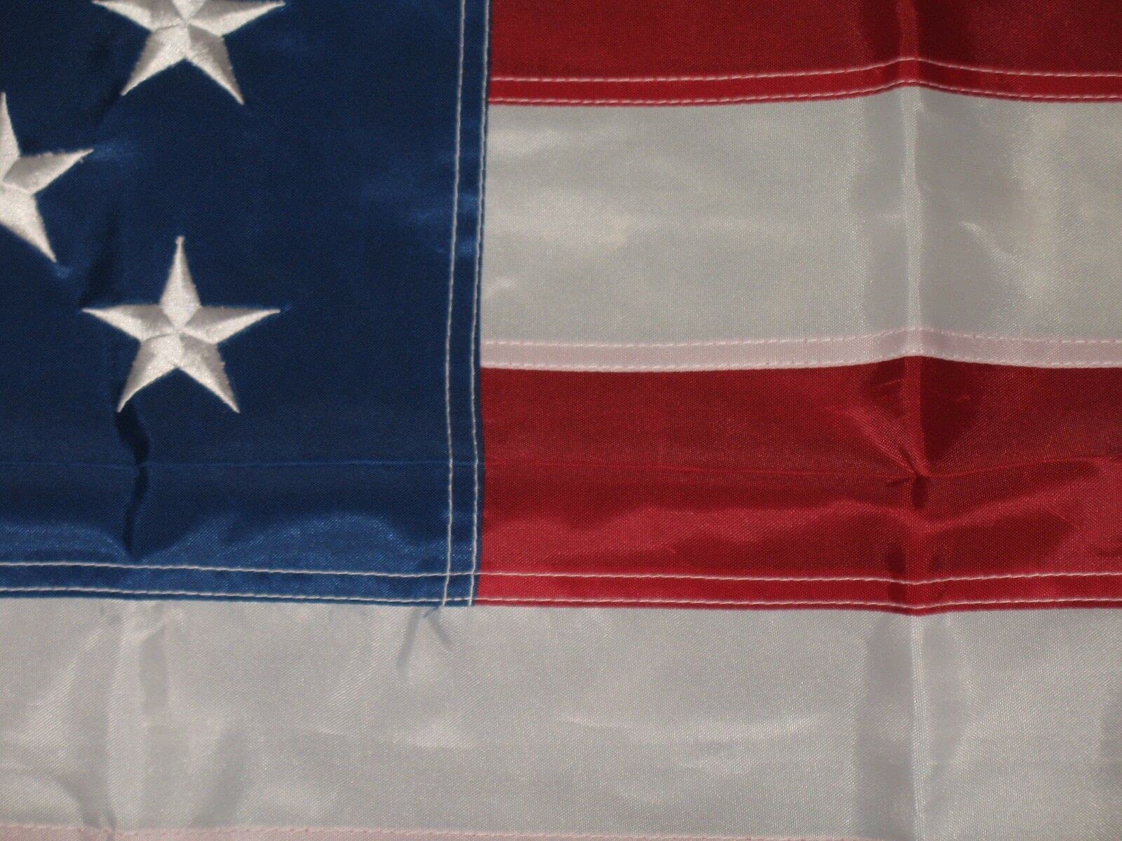 12x18 United States American Boat Flag Heavy Duty Nylon Embroidered Stars USA