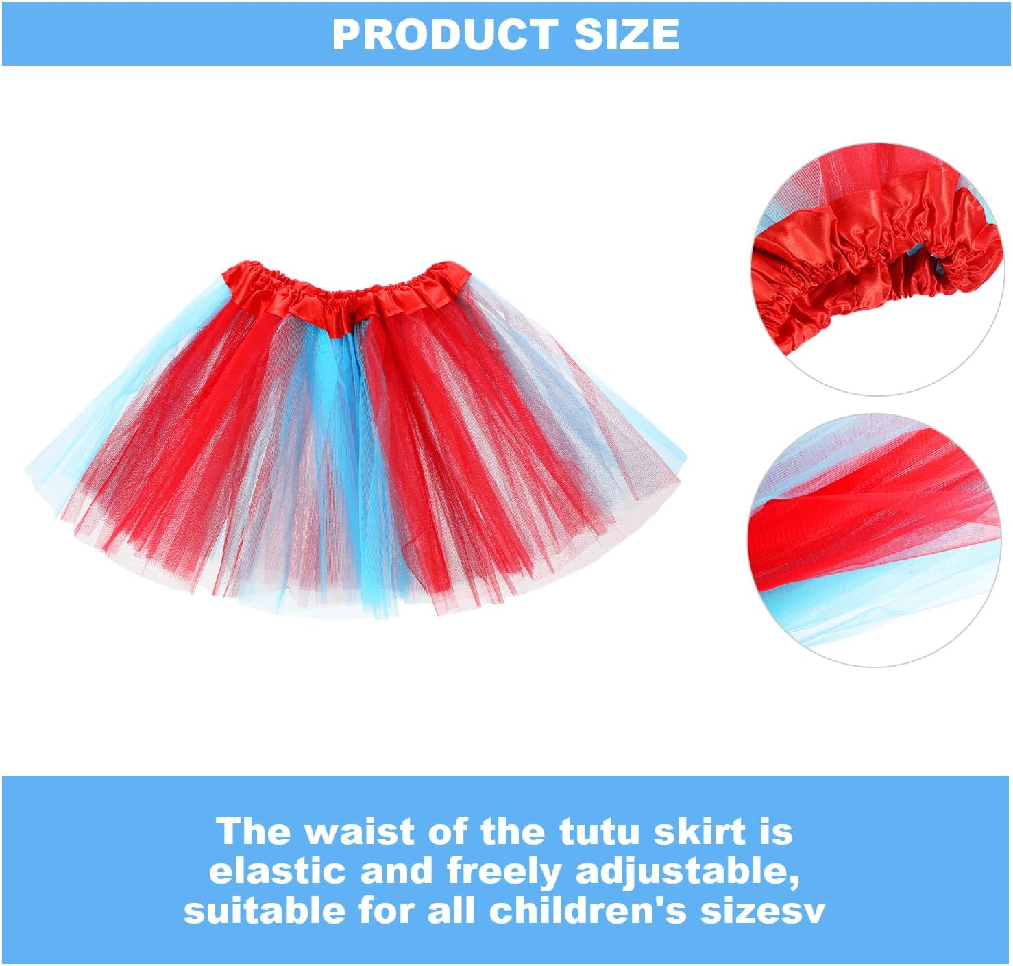 Lenwen Girls Tulle Tutu Costume Accessories Set T Shirt Striped Thigh High Socks Tutu Skirt Headband for Kids Cosplay Party