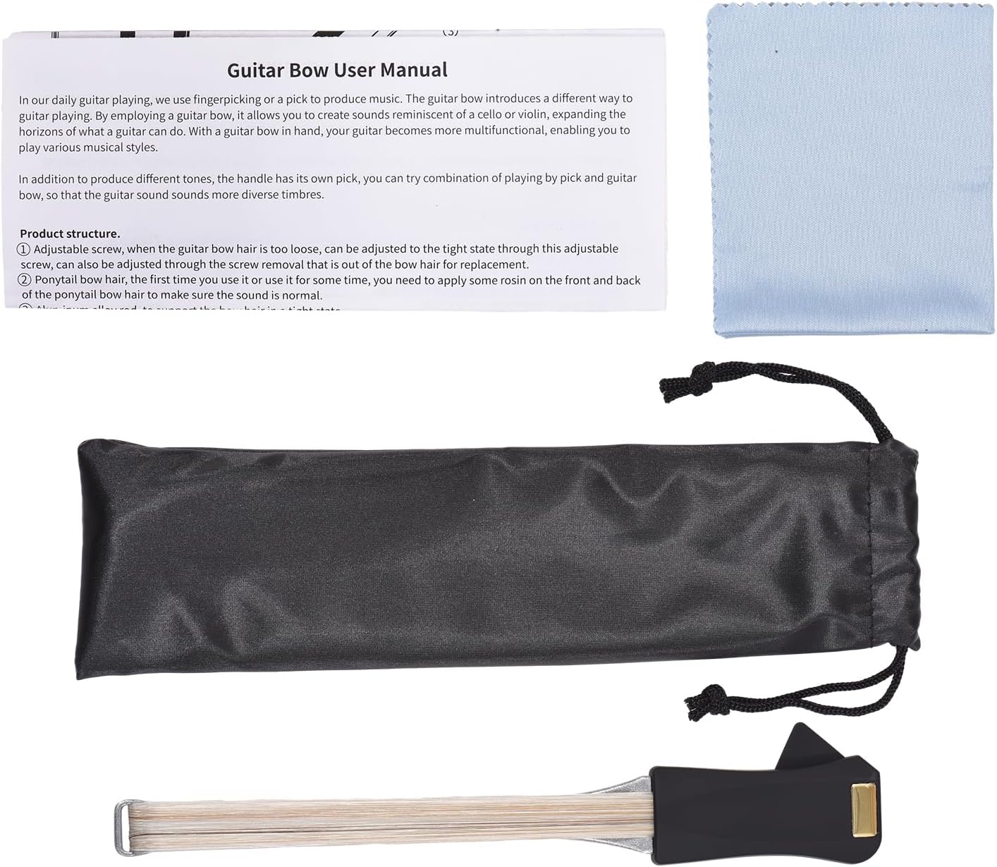Picasso Bow, Unlock New Guitar Playing Techniques, Dual Use Design, Ultra Thin with Built in Pick, Imitates Violin Sound