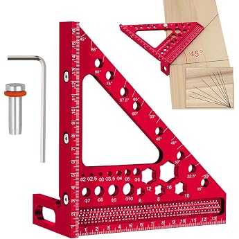 Multi Angle Square 3D Protractor Try Square Carpenters Mitre Square Adjustable Woodpeckers Tools for Furniture Construction Drawing Workshop Levelling Alignment Rafters Cut