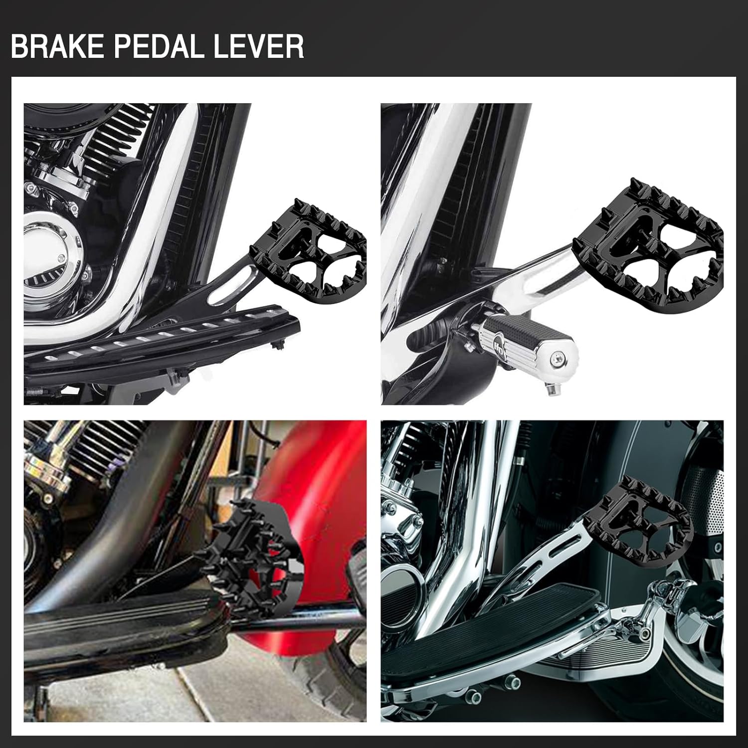Motorcycle Brake Arm Pedal Lever MX Offroad Foot Control for Harley Softail Breakout FXSB 2012-2017 Replaces Part 50600095 (Black)
