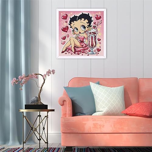 Miniatura 10 de JAKI Kits de arte de diamantes para adultos, dibujos animados, pinturas artísticas de diamantes para principiantes, kits de arte de gemas de taladro