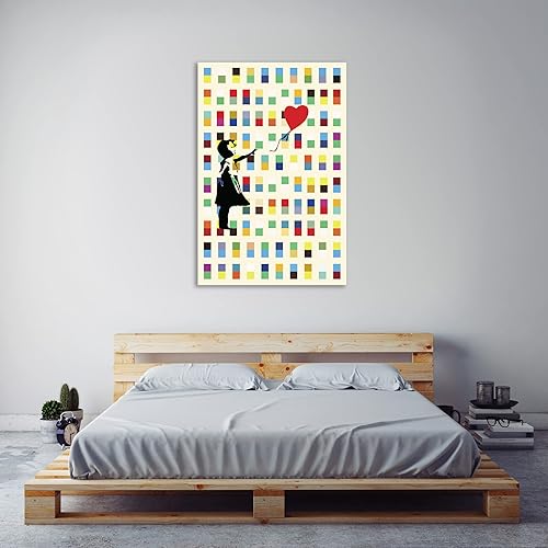 Miniatura 2 de Jaxson Rea Lienzo envuelto en galería de globos retro de Banksy B, 24 x 36 pulgadas