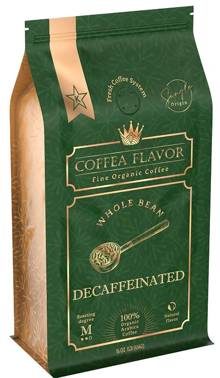 Organic Whole Bean Coffee Medium Roast (16oz) - Decaffeinated