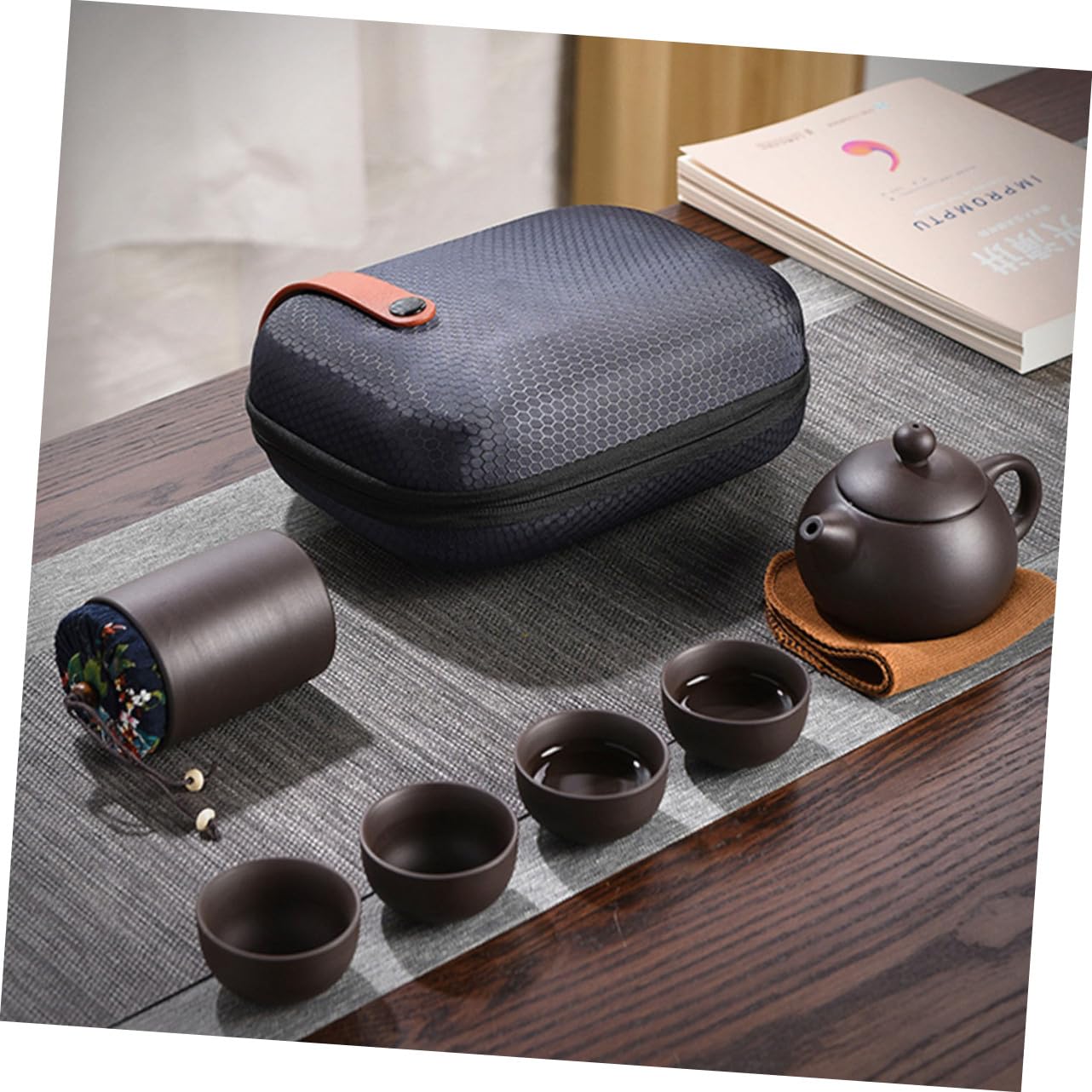 Service à Thé en Argile Violette, Lot de 1 Set de Set, Café, Élégant