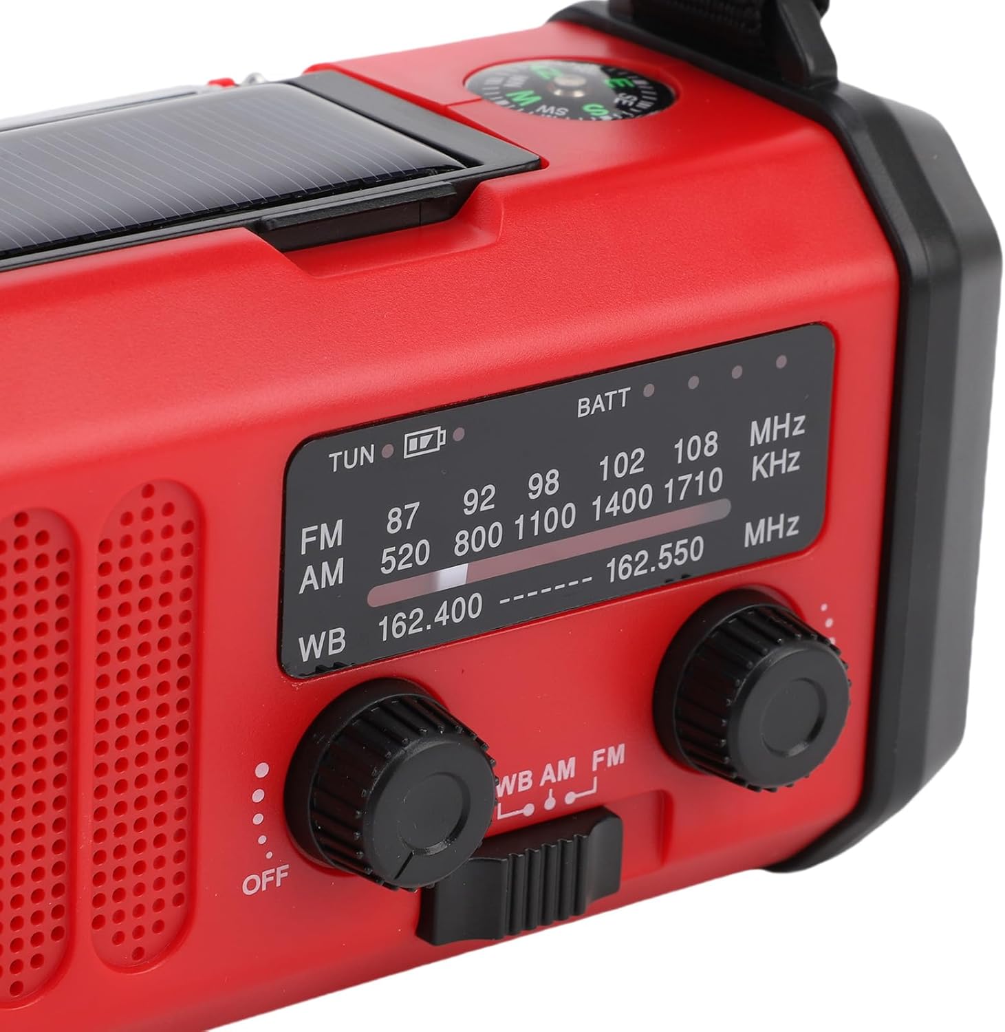10000mAh Emergency Radio, Solar Hand Crank NOAA AM FM Weather Radio with 3 Charging Modes USB Type C LED Flashlight SOS Alarm, for Outdoor Camping Emergency Survival