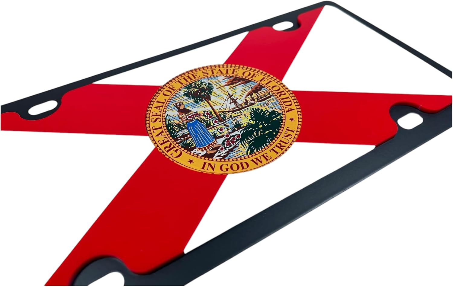 State Flag License Plate for Florida (Black)