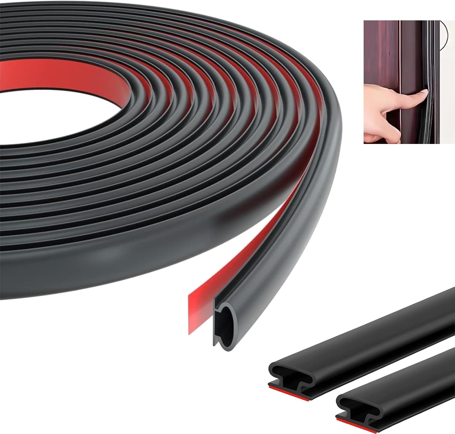 10M Door Seal Strip Rubber DShape Rubber Weather Stripping Door Seal