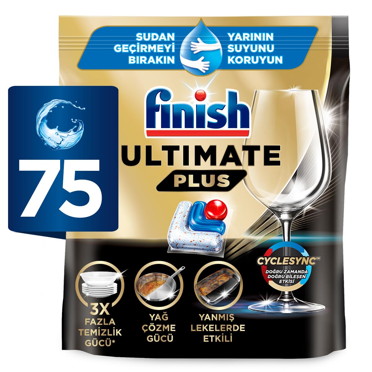Finish Ultimate Plus 75 Kapsül Bulaşık Makinesi Deterjanı…