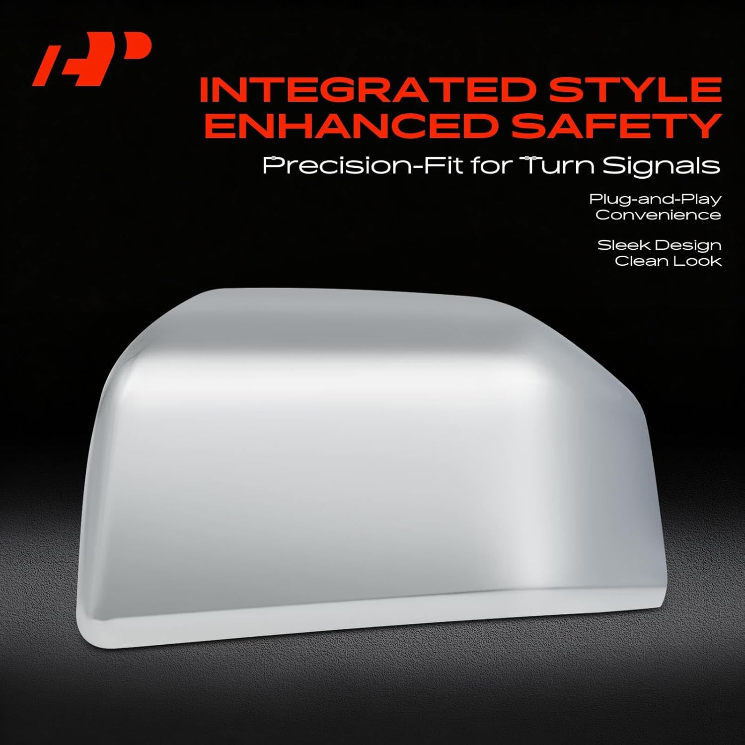 A-Premium Driver Side Rearview Mirror Cover Cap - Compatible with Ford F-150 F150 2015-2020 & Lincoln Navigator 2016-2017 - Chrome