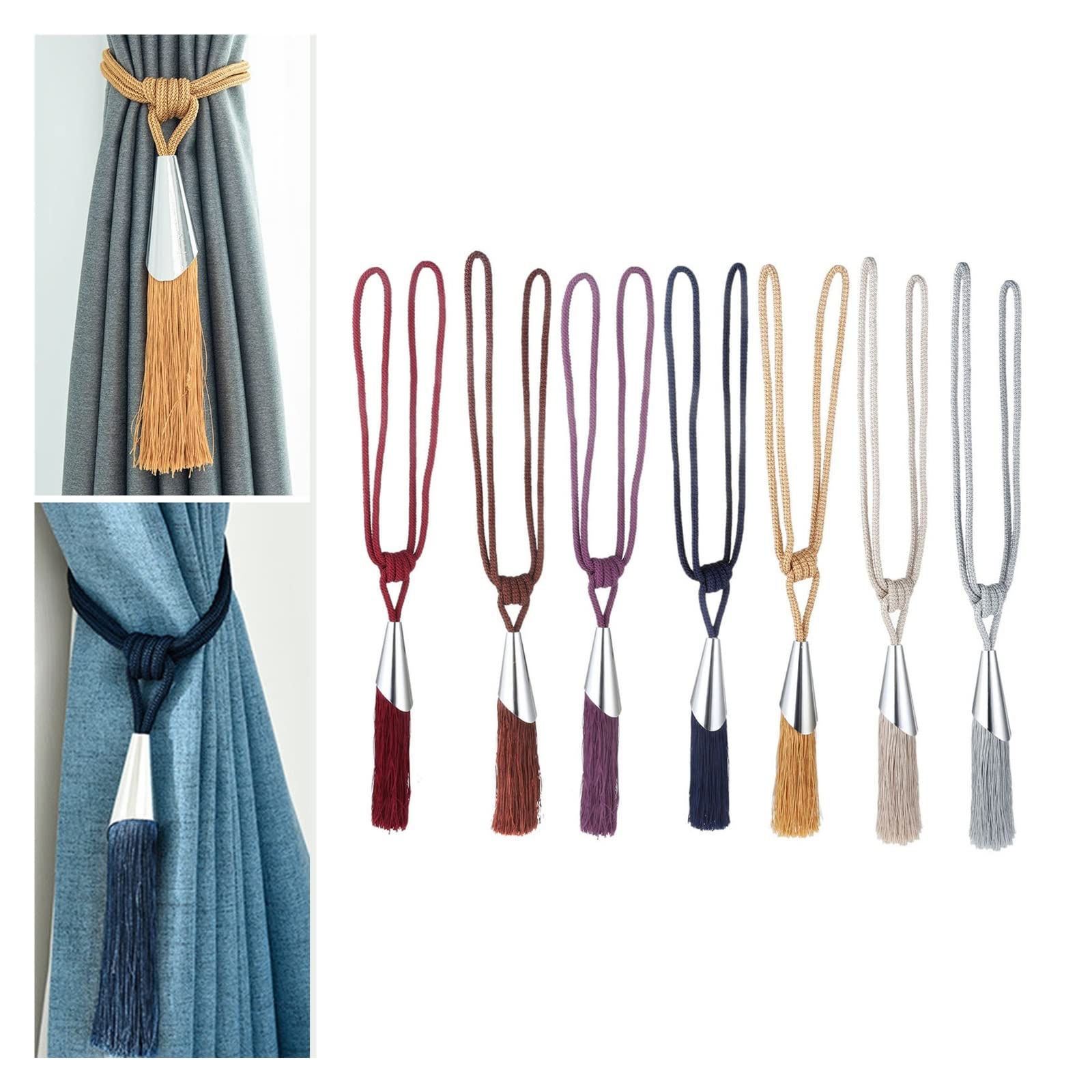 Nuovi 2 Ganci per Tende, Nappe Antiche, Fermatende, Corde per Tende, Decorazione per Tende da Camera da Letto E Soggiorno.（1）
