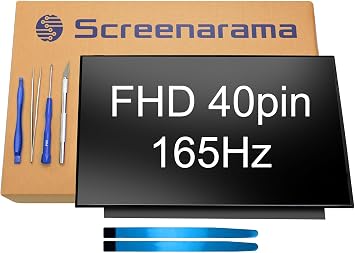 SCREENARAMA New Screen Replacement for Dell Alienware M15 R7 P109F FHD 165Hz 40pin 1920x1080 IPS LCD LED Display with Tools and Tape