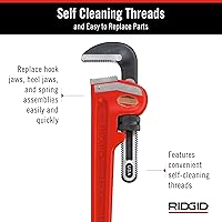 Vista 7 de Ridgid 31035 model 36 Heavy-Duty Straight Pipe Wrench, 36" Plumbing Wrench