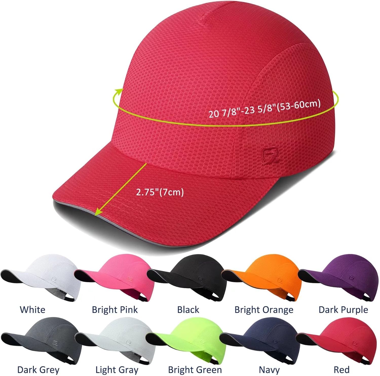GADIEMKENSD Women's Race Day Running Cap Performance Mesh Hat - Excellent Ventilation, Lightweight, Reflective Safety - Image 6