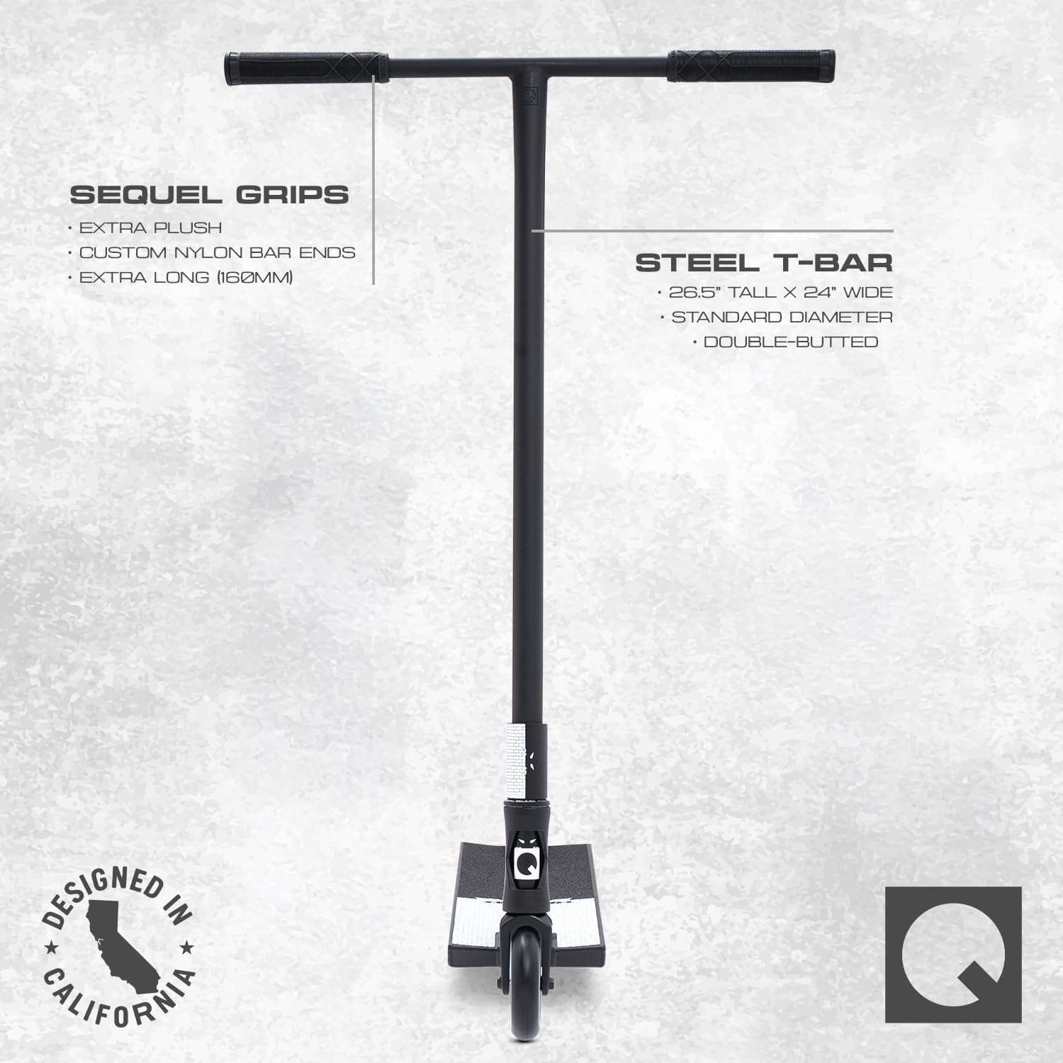 Sequel Vandal Pro Scooter, Complete Stunt Trick Scooter for Kids & Adults 8+, Skatepark BMX Scooter