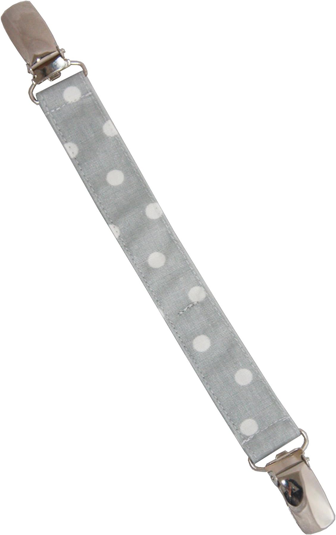 NAPKIN HOLDER / NECK STRAP / NAPKIN BIB CLIP for Children - Polka Dots Pebble