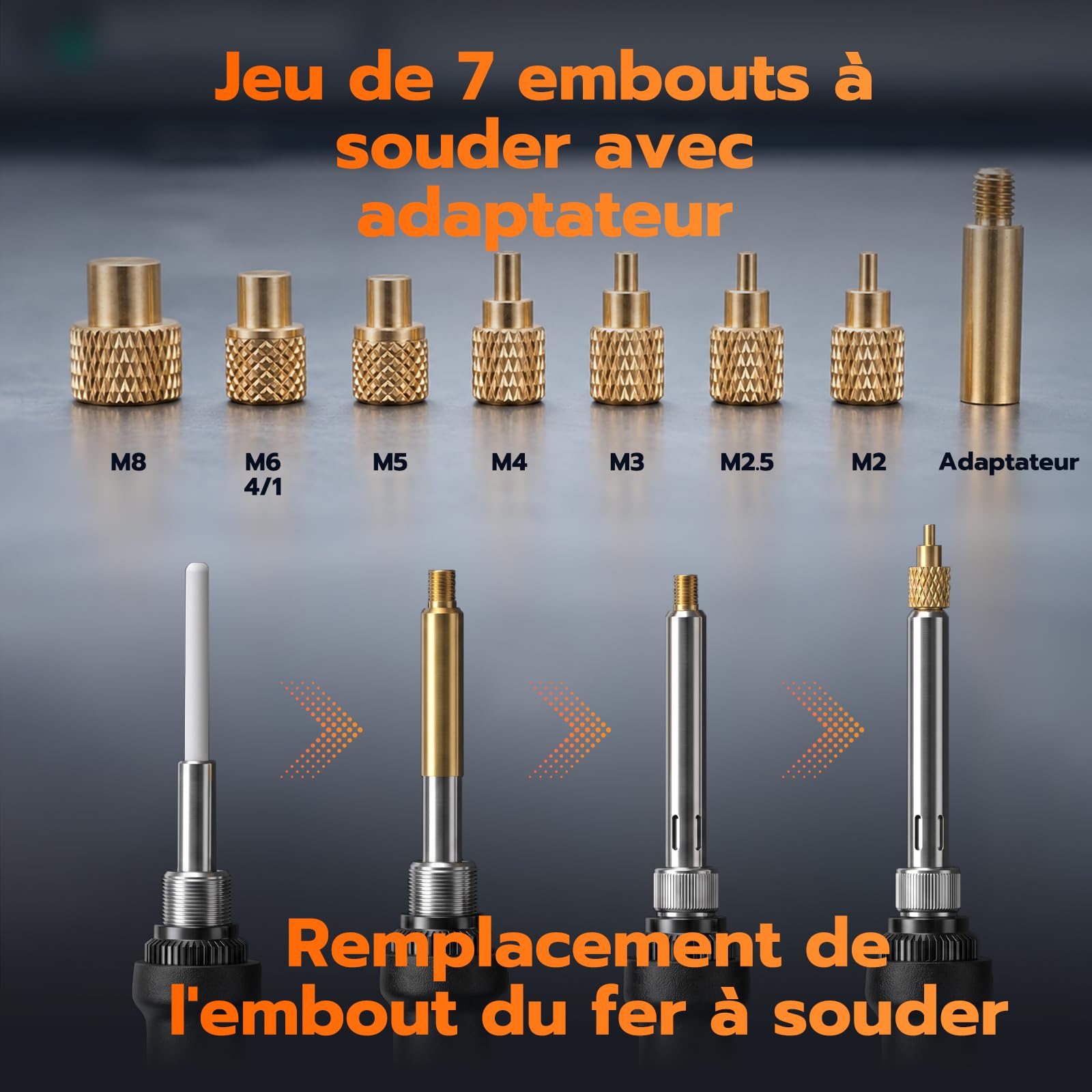 Kit d'outils d'insertion thermique, écrous en laiton, impression 3D, 60 W, fer à souder numérique, 380 pièces, inserts filetés M2-M8