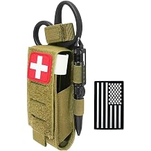 1000D Laser Cut Tactical Molle Tourniquet Holder, Molle Medical Trauma Shears Pouch EMT Scissors Bag Fit for Tourniquets