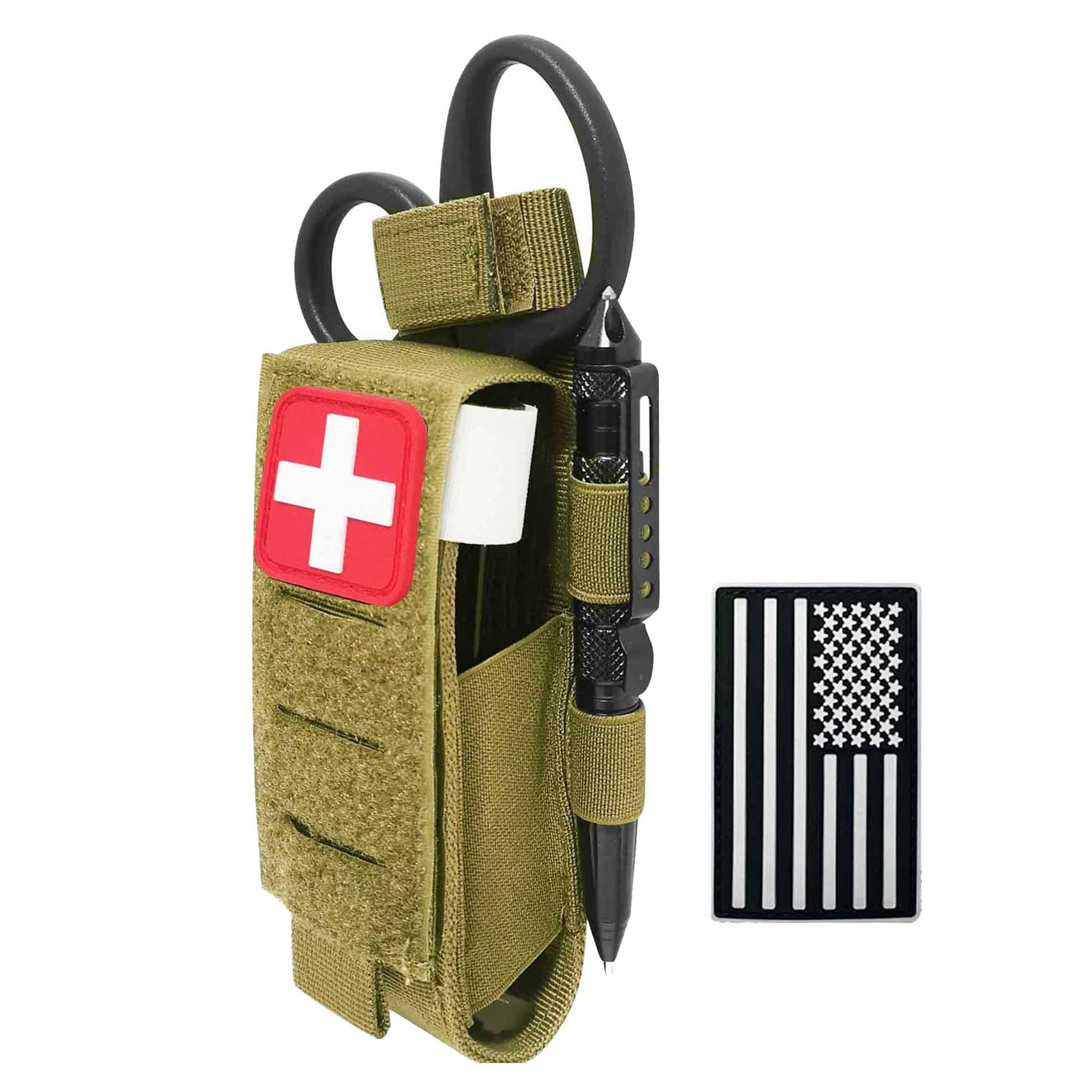 1000D Laser Cut Tactical Molle Tourniquet Holder, Molle Medical Trauma Shears Pouch EMT Scissors Bag Fit for Tourniquets