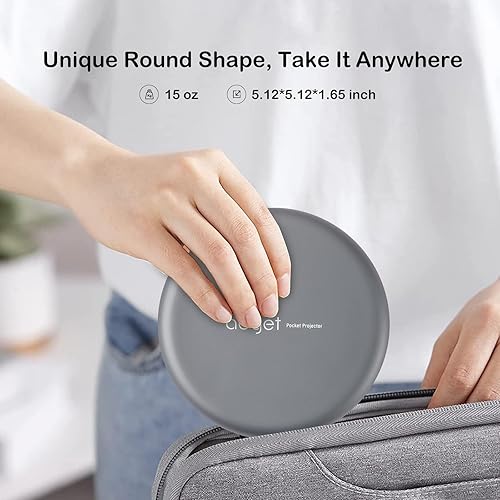Miniatura 3 de Pico - Proyector de bolsillo con soporte, proyector de video DLP, proyector de galletas, soporte de 1080P, batería recargable integrada y sistema
