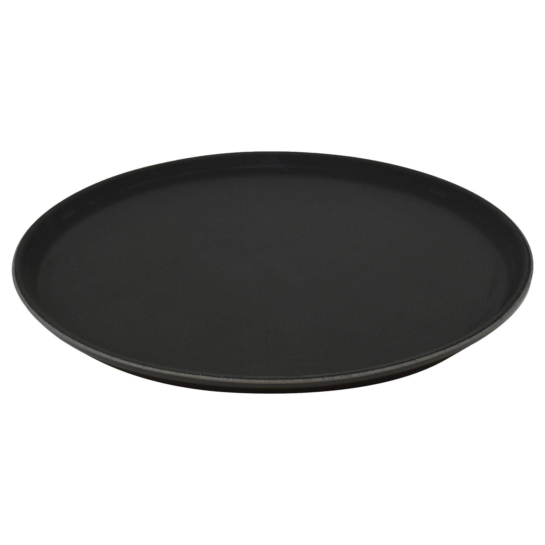 Argon Tableware Black 35.5Cm Round Non-Slip Serving Tray