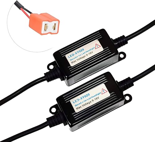 Miniatura 2 de SOCAL-LED LIGHTING H7 Decodificador LED mejorado fuerte Canbus código de error Cancelador de advertencia Adaptador de relé antiparpadeo, paquete de 2