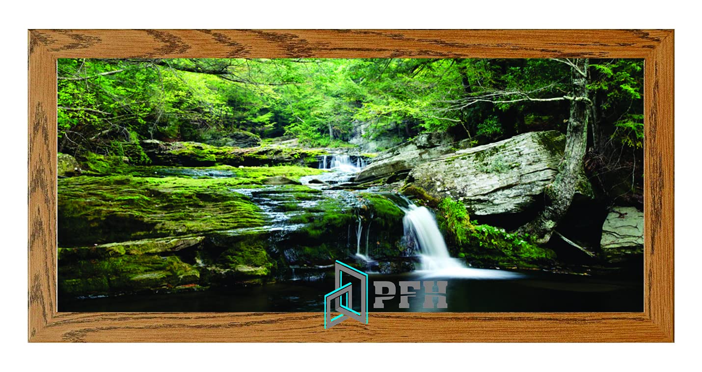 hosuer Dark Oak Wooden Picture Frame, Acrylic Glass 80cm x 30cm