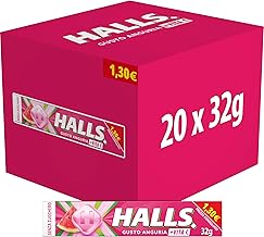 HALLS Anguria, Caramella senza zucchero, 20 sticks da 32 grammi