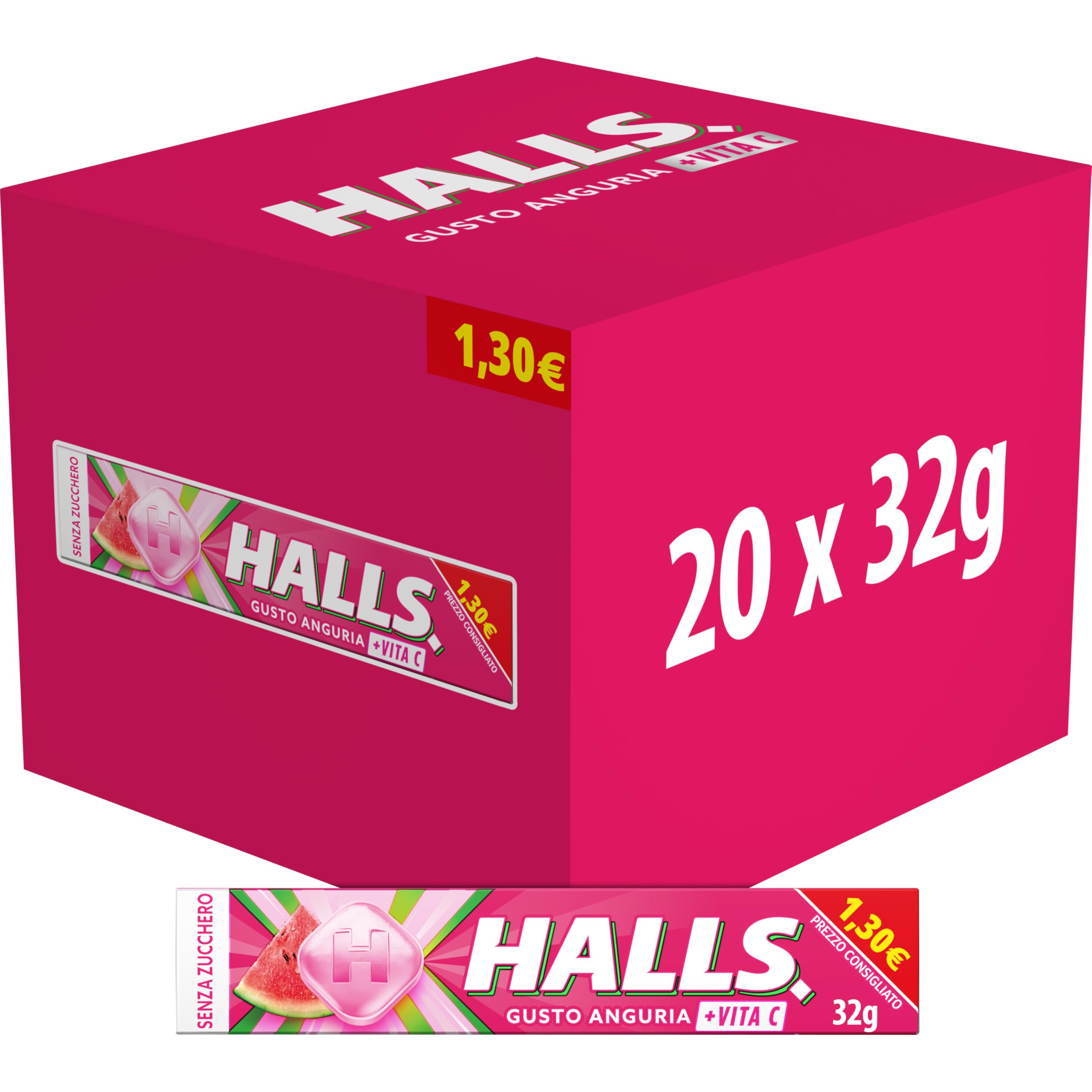 Halls vita c - Wassermelone - zuckerfrei - 20 Einheiten