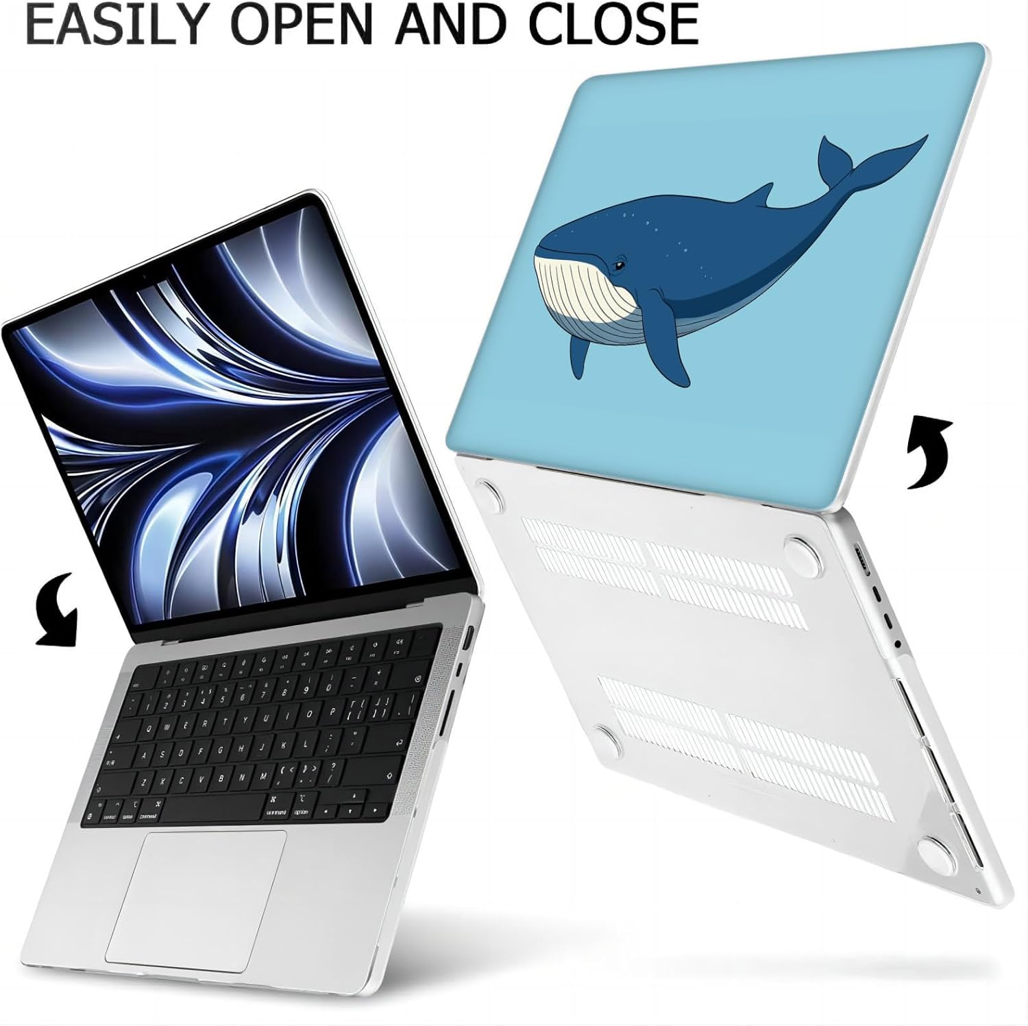 Compatible with MacBook Neo 13-inch, Hard Shell Case with Keyboard Cover and Screen Protector (A3404 A18 Pro chip, 2026 Release) - Whale MC21099